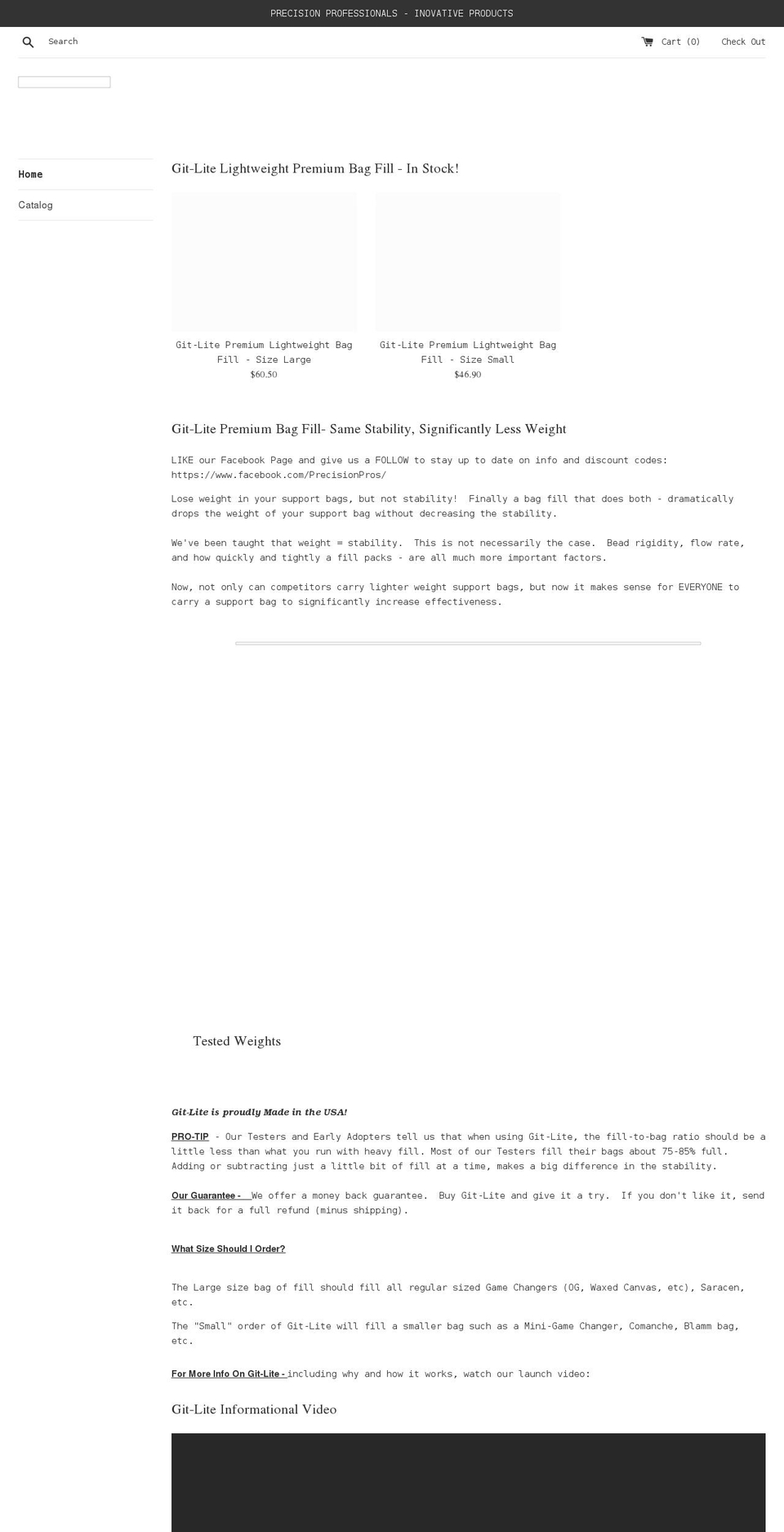 git-lite.com shopify website screenshot