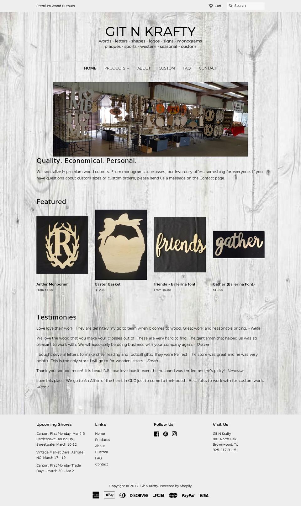 git-n-krafty.com shopify website screenshot