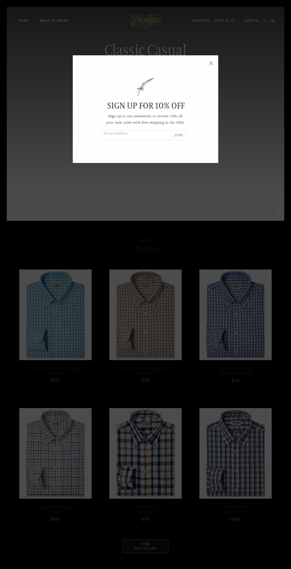 gitmanco.com shopify website screenshot