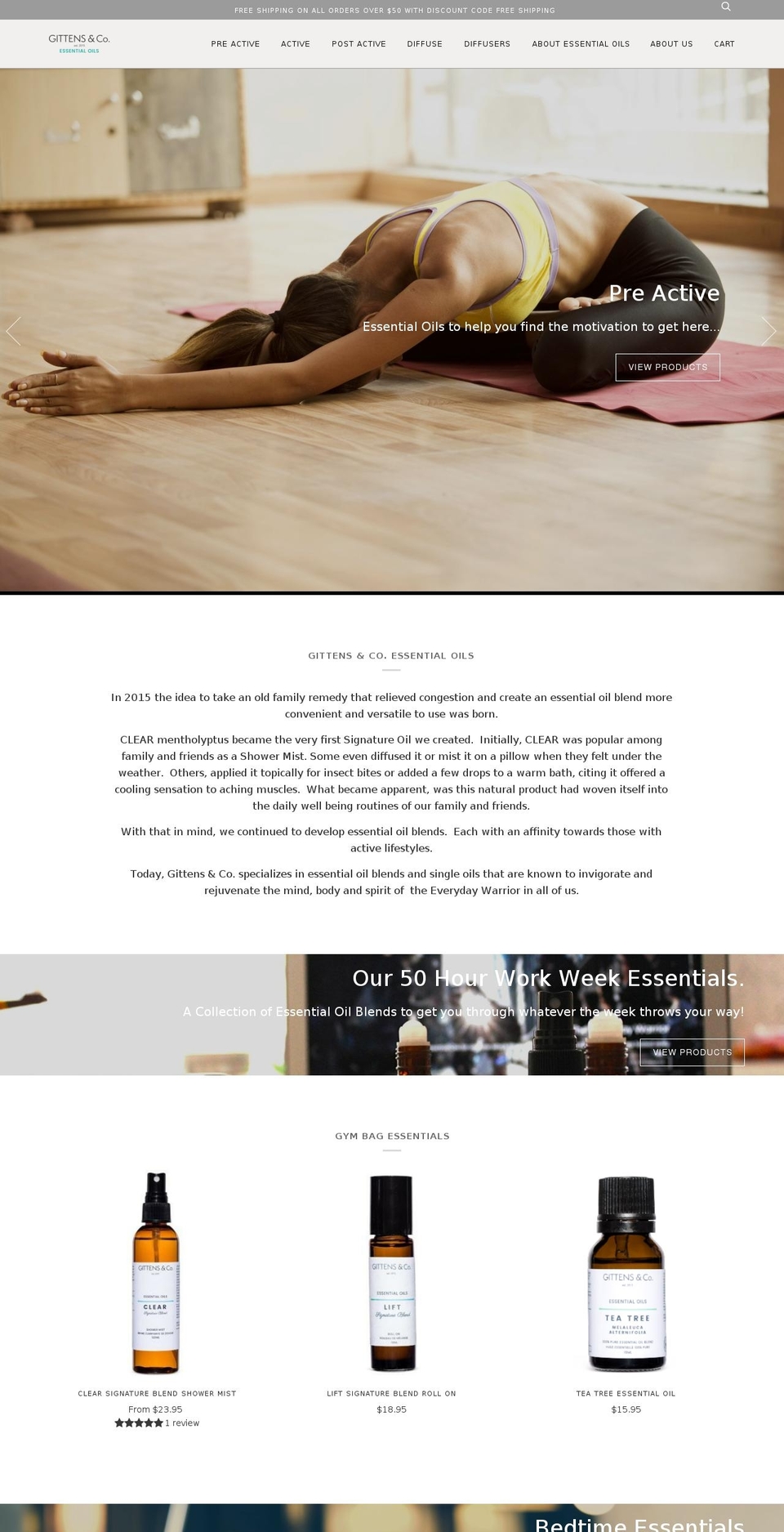 gittensandco.com — Shopify storefront screenshot