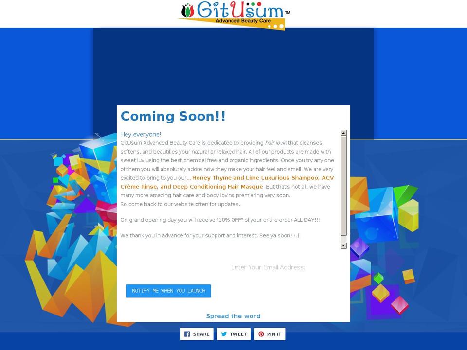 material Shopify theme site example gitusum.com