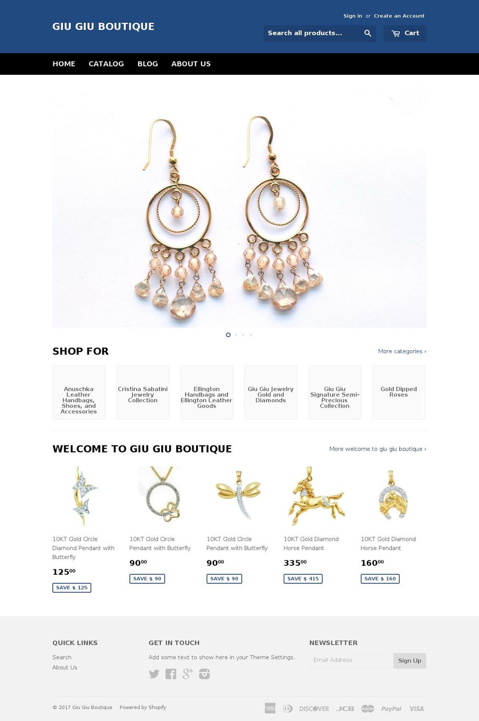 giugiuboutique.com shopify website screenshot