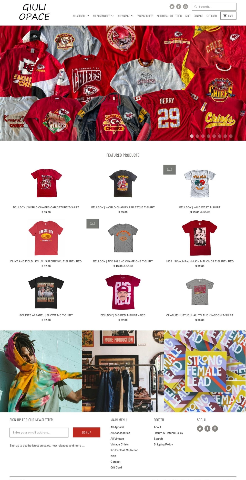 giuliopace.com shopify website screenshot