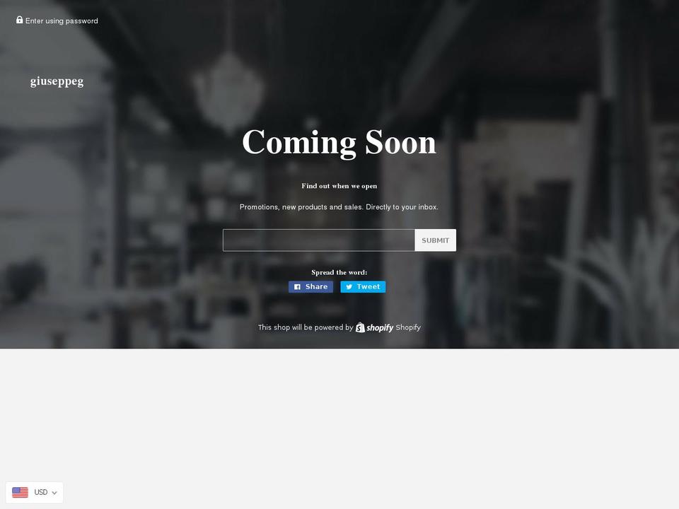 giuseppeg.com — Shopify storefront screenshot