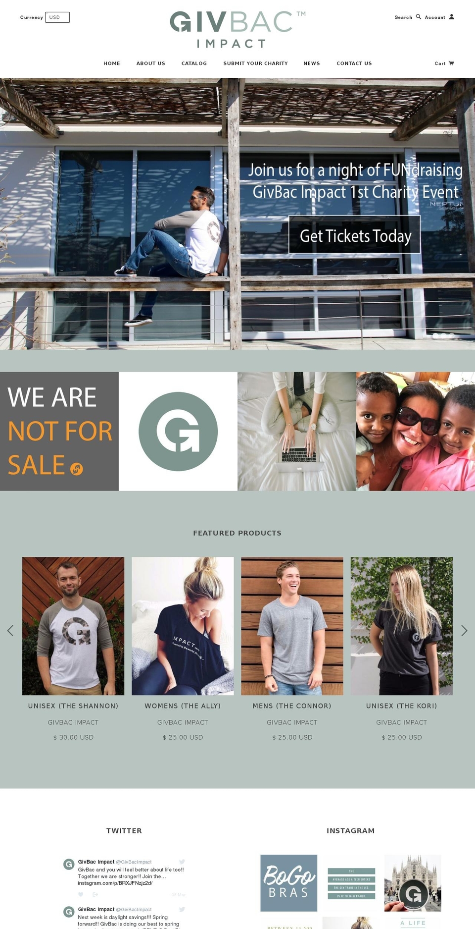 givbacimpact.com shopify website screenshot