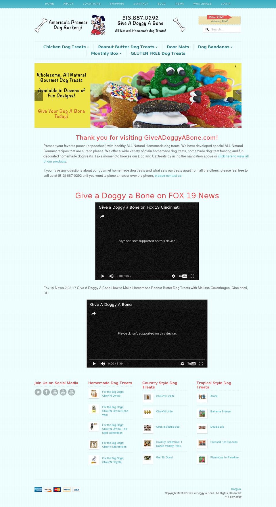 giveadoggyabone.com shopify website screenshot