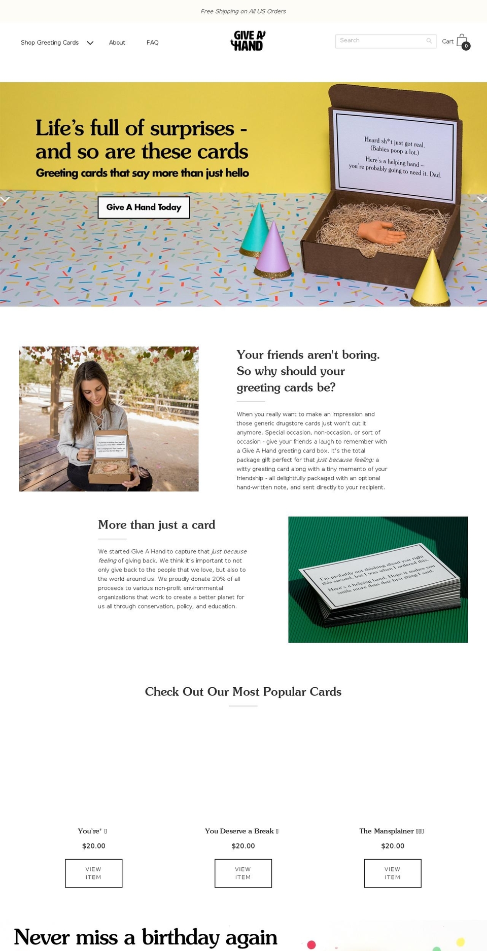 giveahand.com — top Shopify store