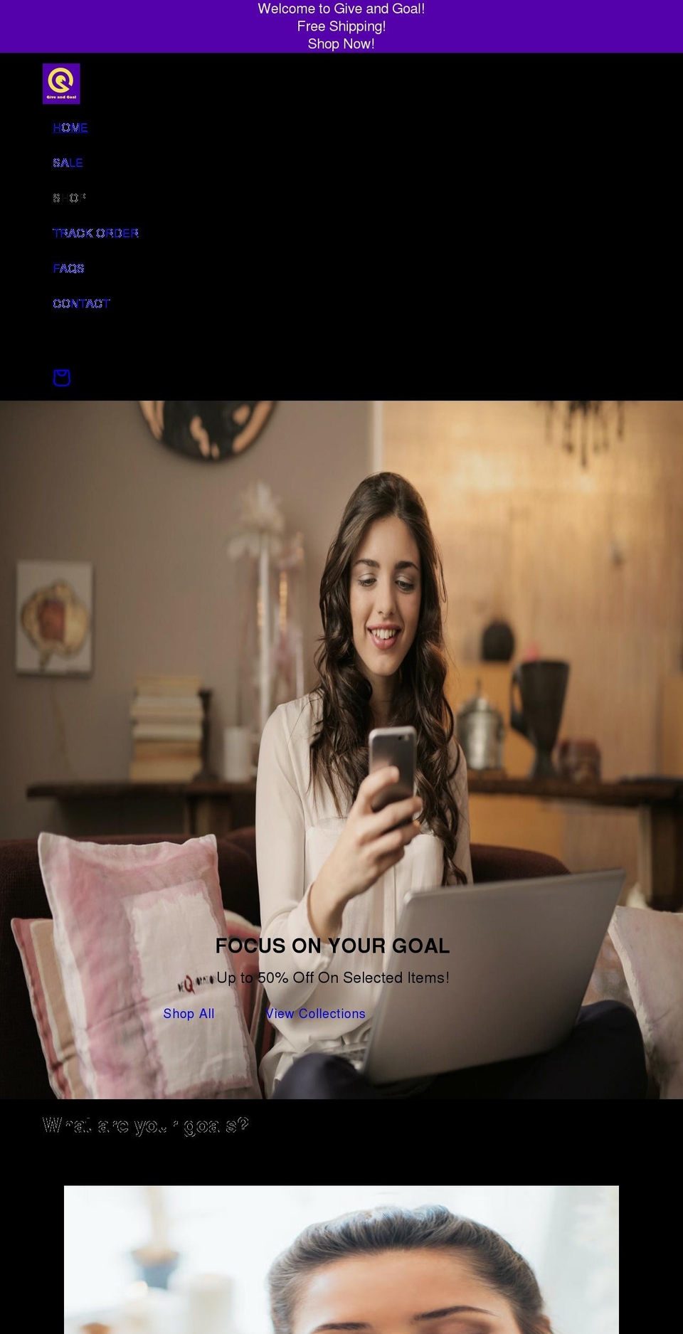 giveandgoal.com shopify website screenshot