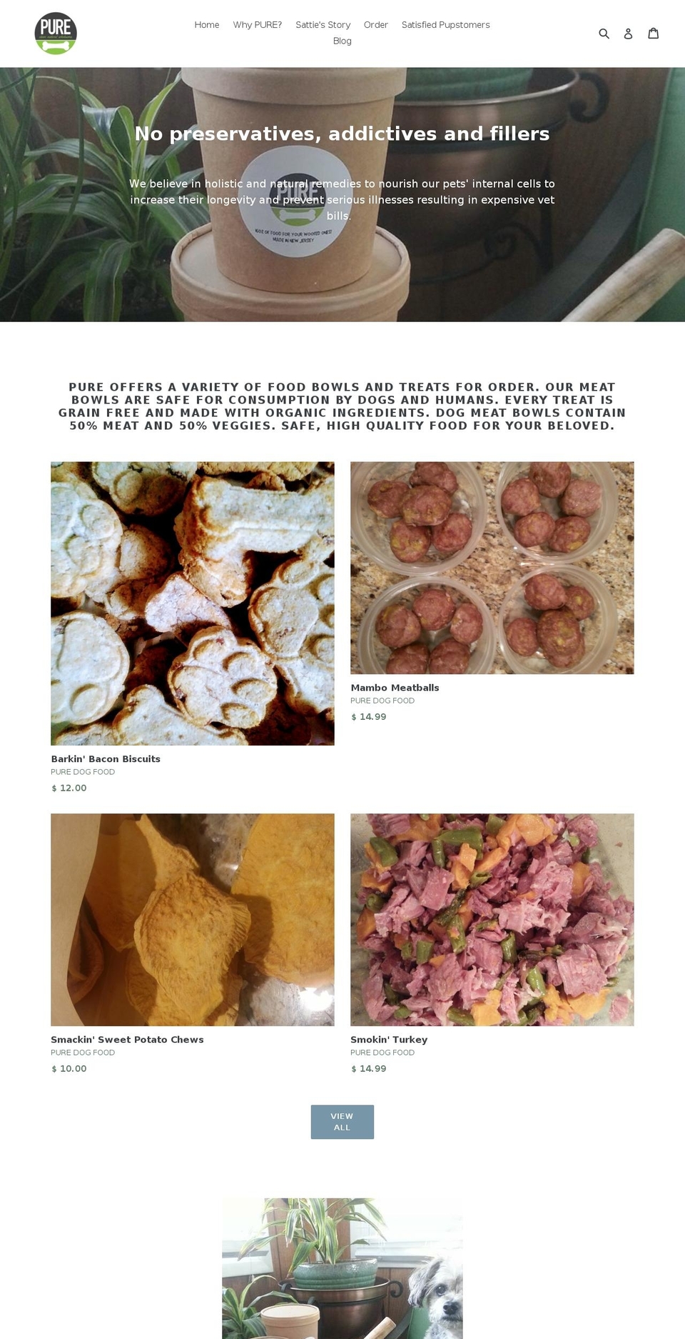givedogspure.com — Shopify storefront screenshot