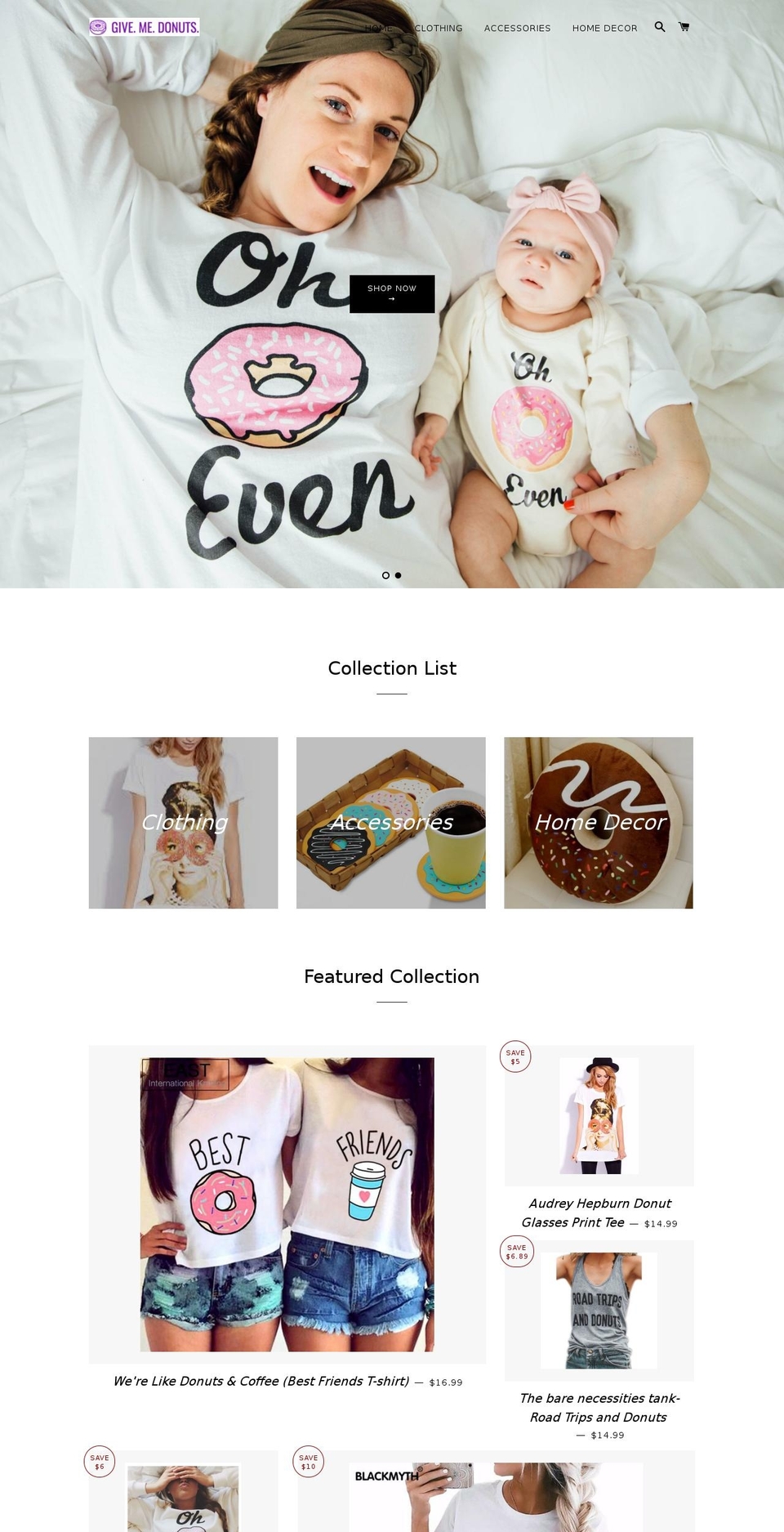 givemedonuts.com — Shopify storefront screenshot