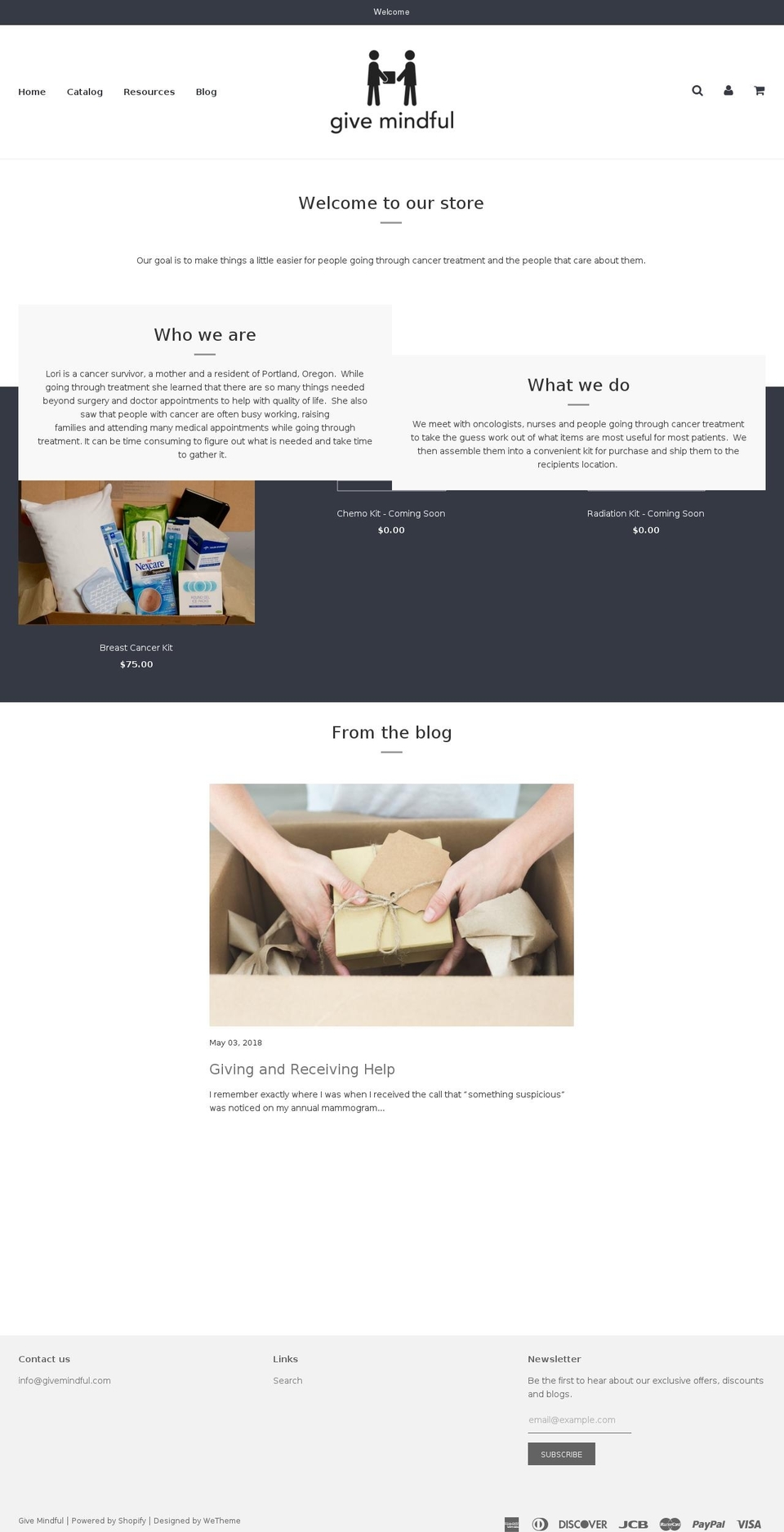 givemindful.com — Shopify storefront screenshot