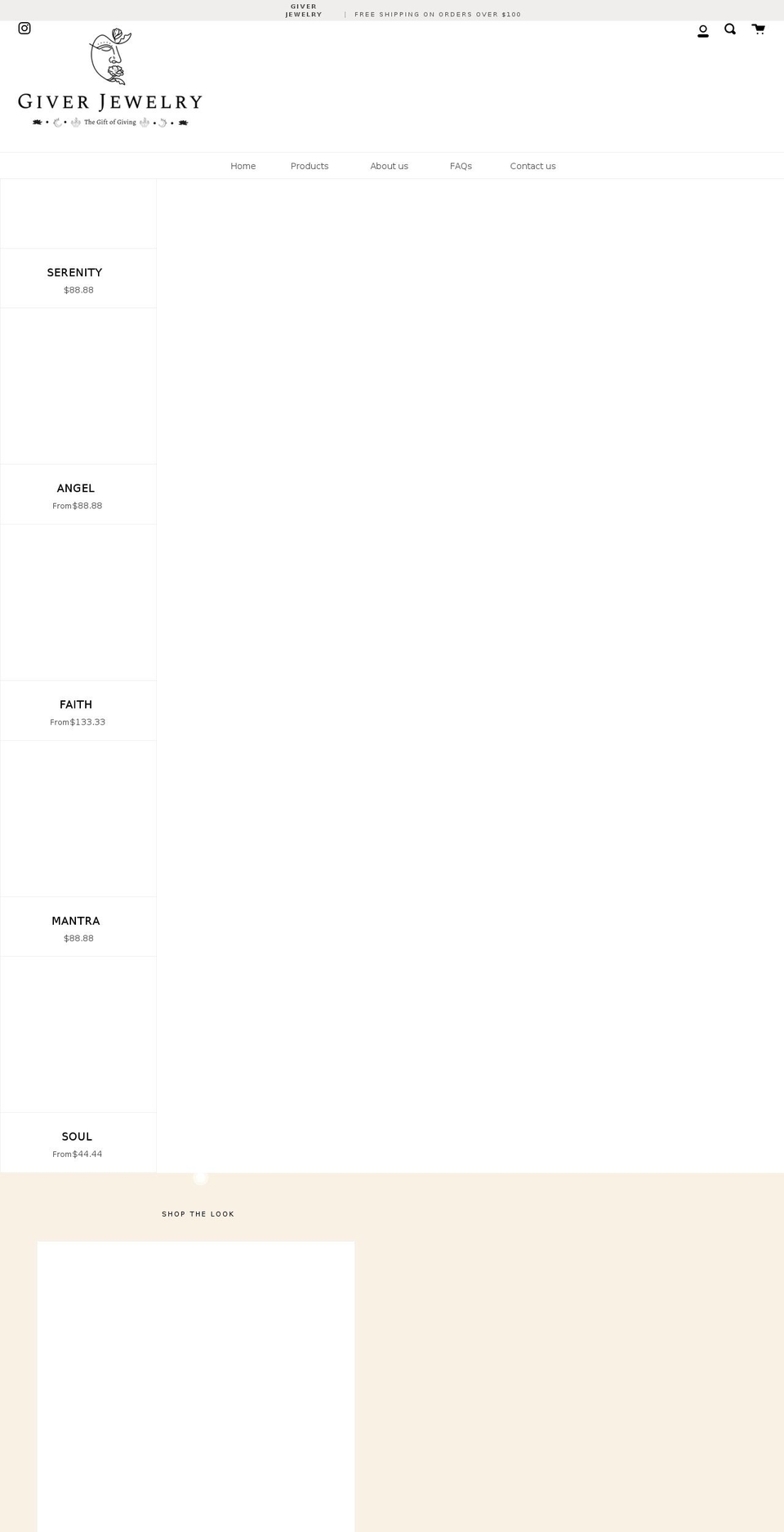 giverjewelry.com shopify website screenshot