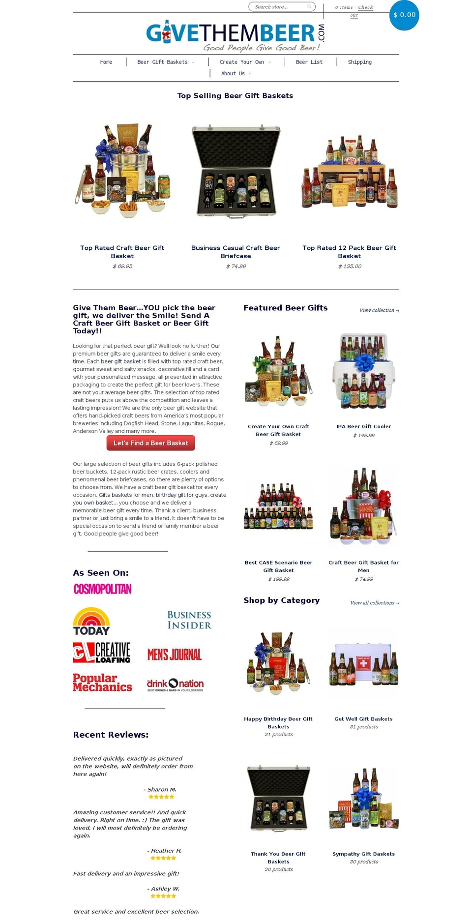 givethembeer.com shopify website screenshot