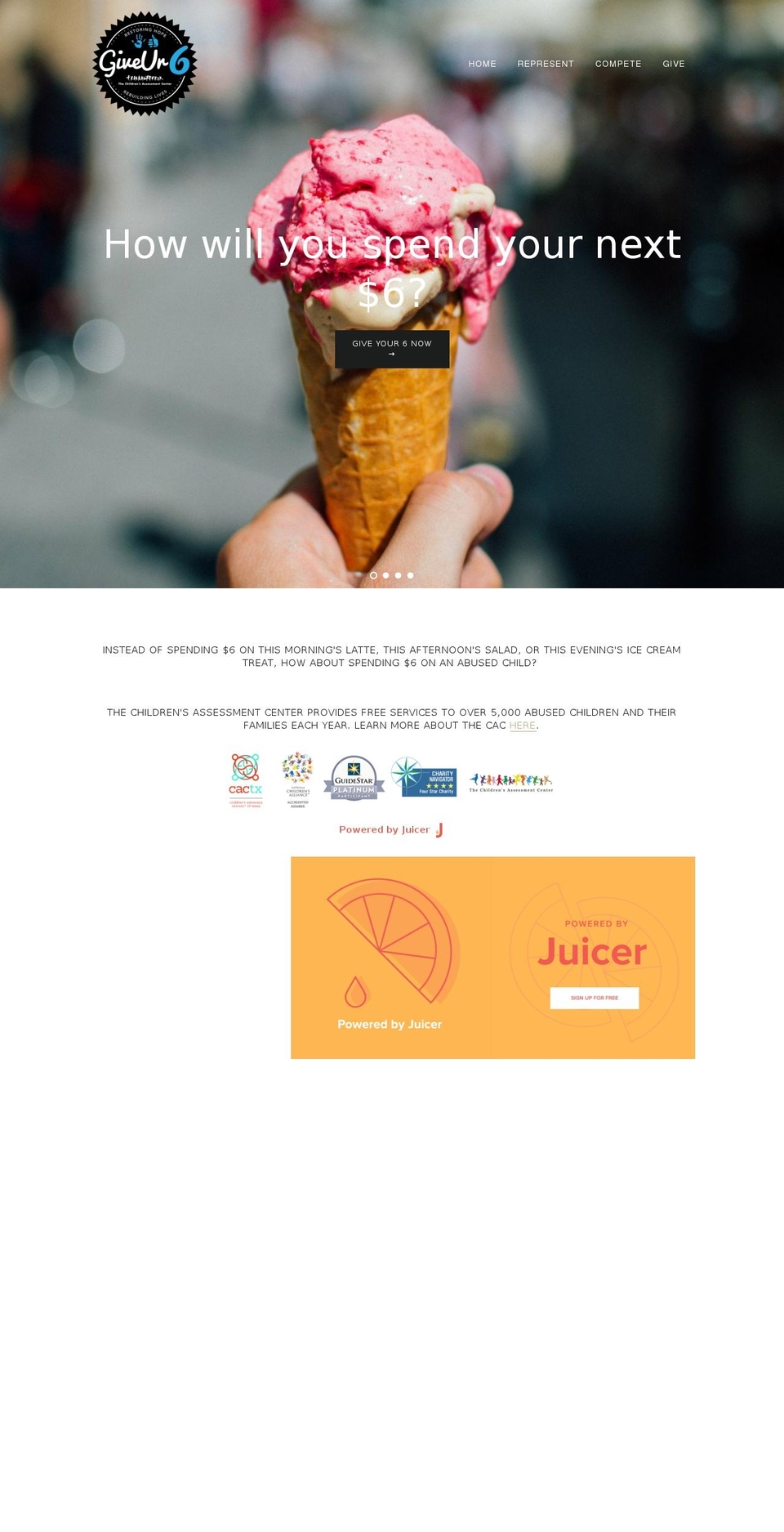 giveyour6.com — Shopify storefront screenshot