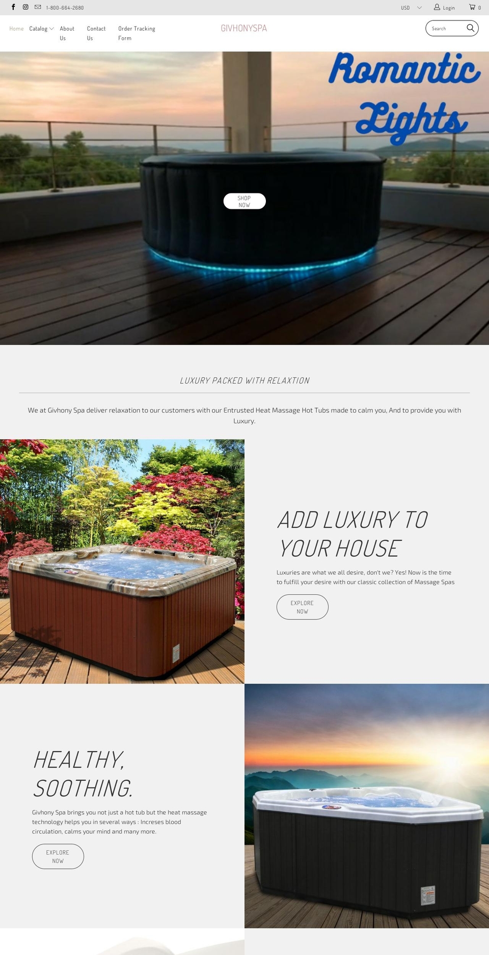 givhonyspa.com shopify website screenshot