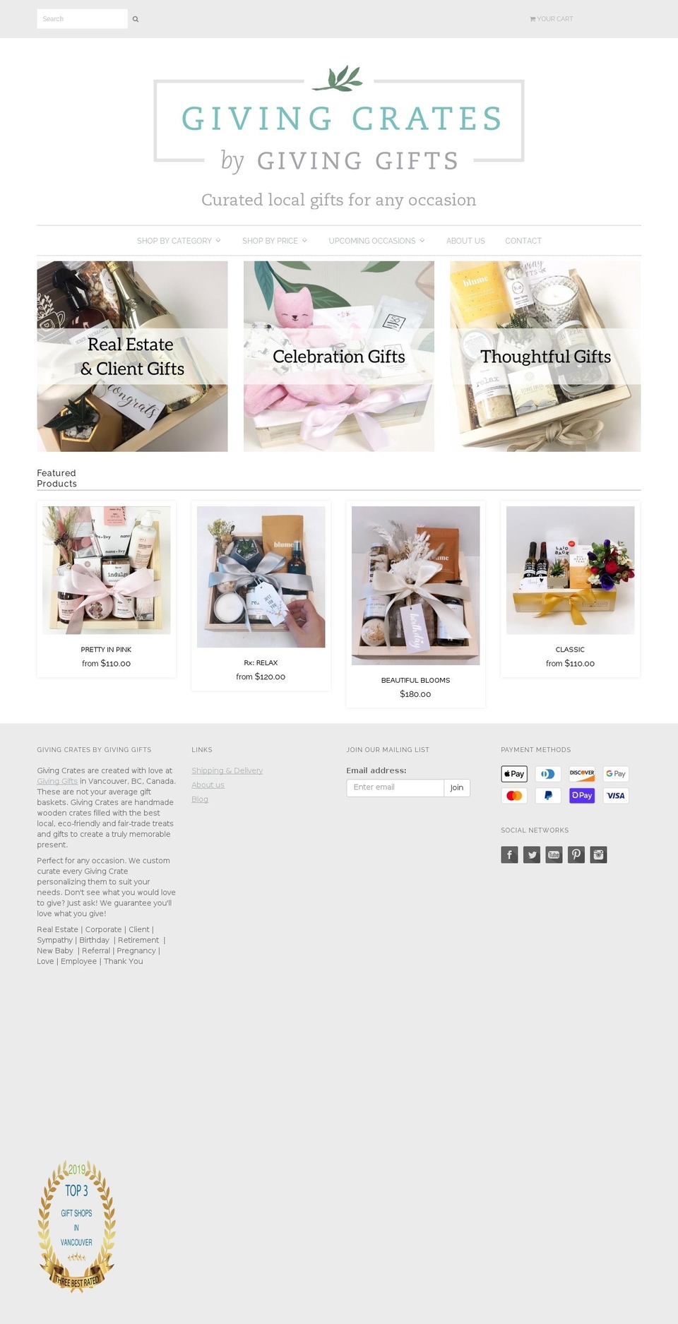 givingcrates.com — Shopify storefront screenshot
