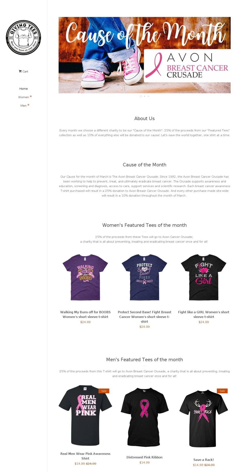 givingtees.com — Shopify storefront screenshot