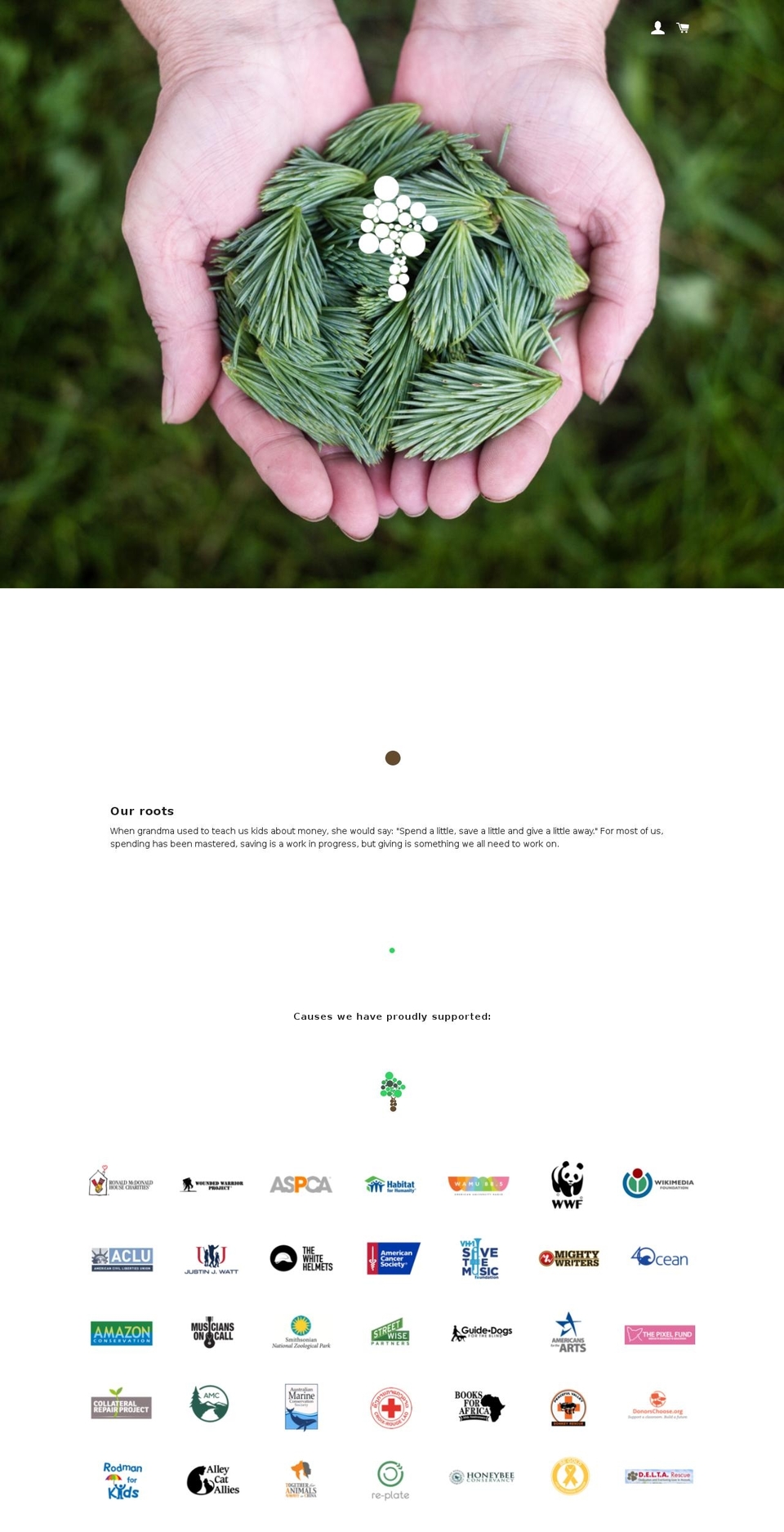 givingtreecharity.org shopify website screenshot