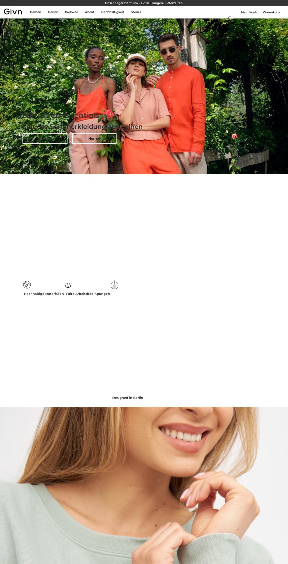 givnberlin.com shopify website screenshot