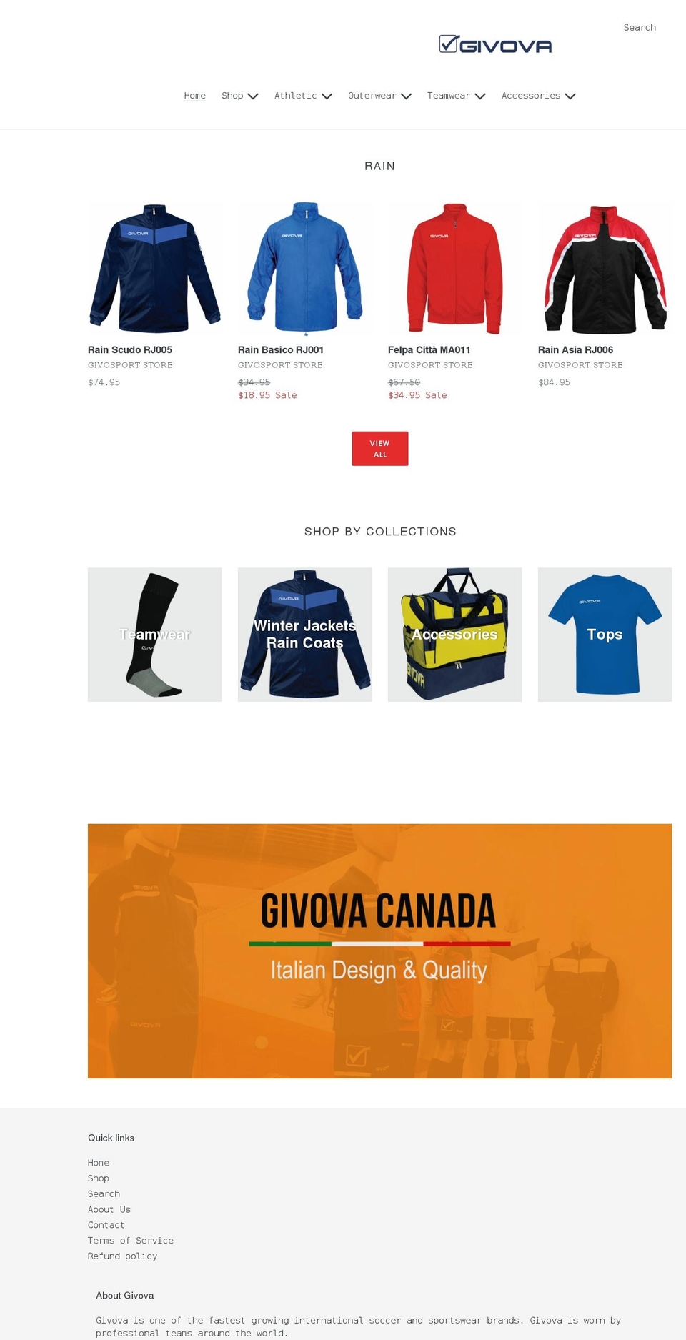 givosport.store shopify website screenshot