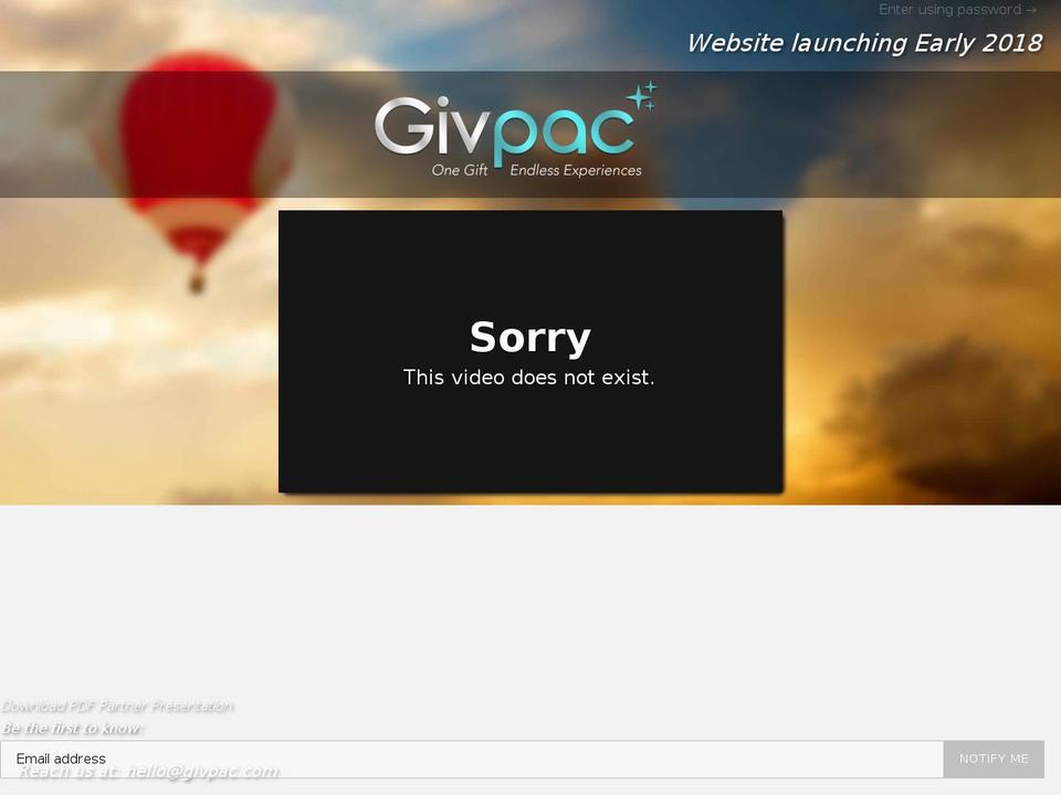 givpac.com — Shopify storefront screenshot