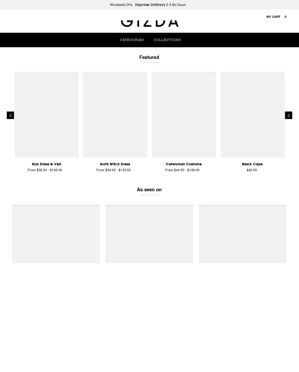 gizda.shop shopify website screenshot