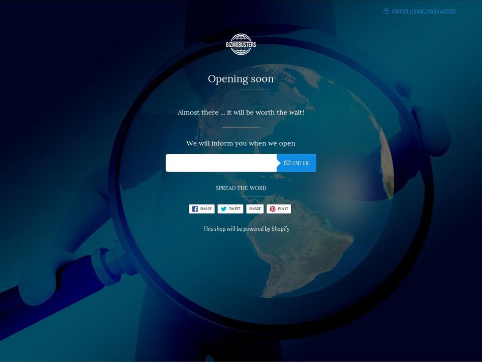 gizmobusters.com shopify website screenshot