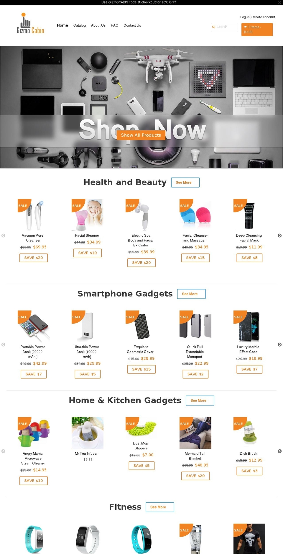 rs-sales-theme-2-1-master Shopify theme site example gizmocabin.com