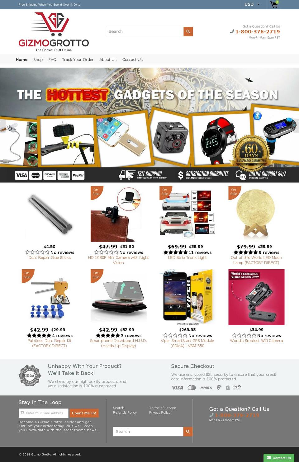 gizmogrotto.com shopify website screenshot