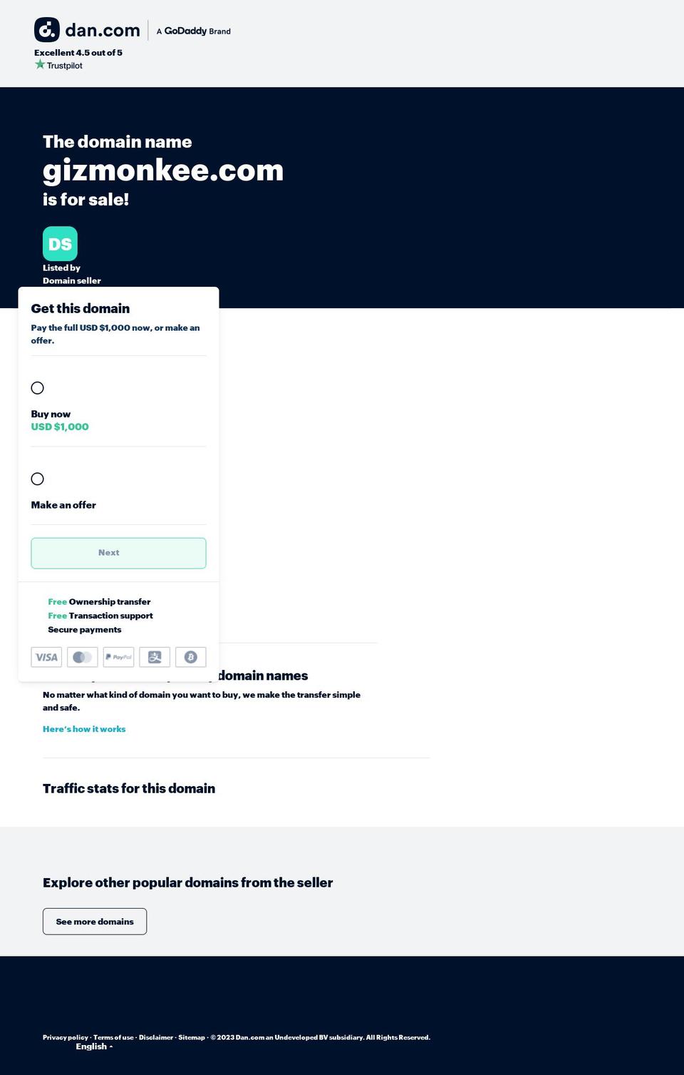 gizmonkee.com — Shopify storefront screenshot
