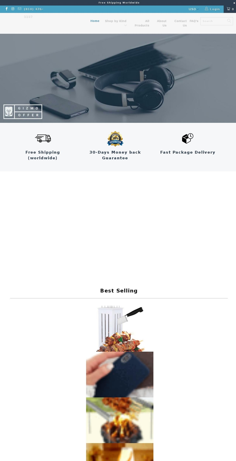 gizmooffer.com — Shopify storefront screenshot