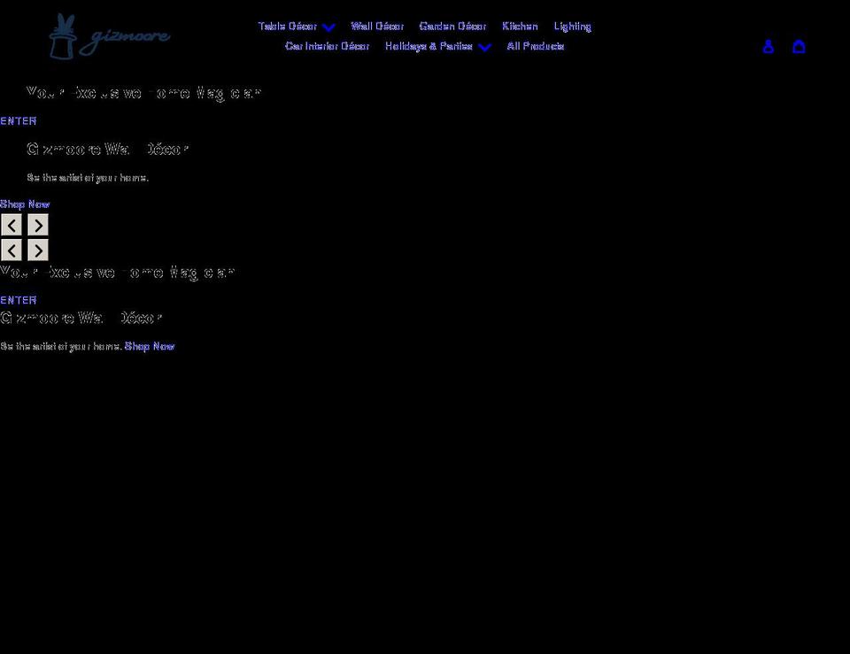 gizmoore.com shopify website screenshot