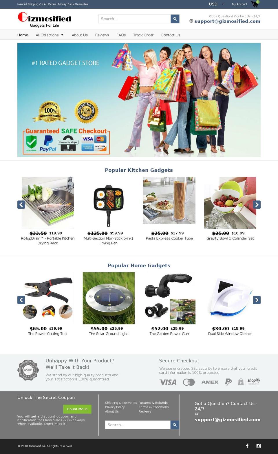 gizmosified.com shopify website screenshot