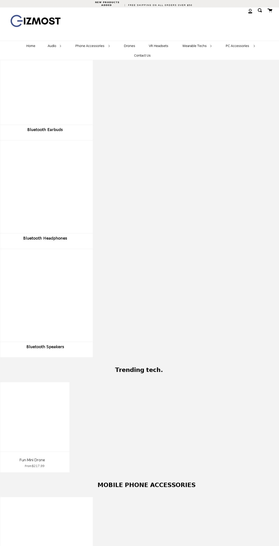 gizmost.com shopify website screenshot