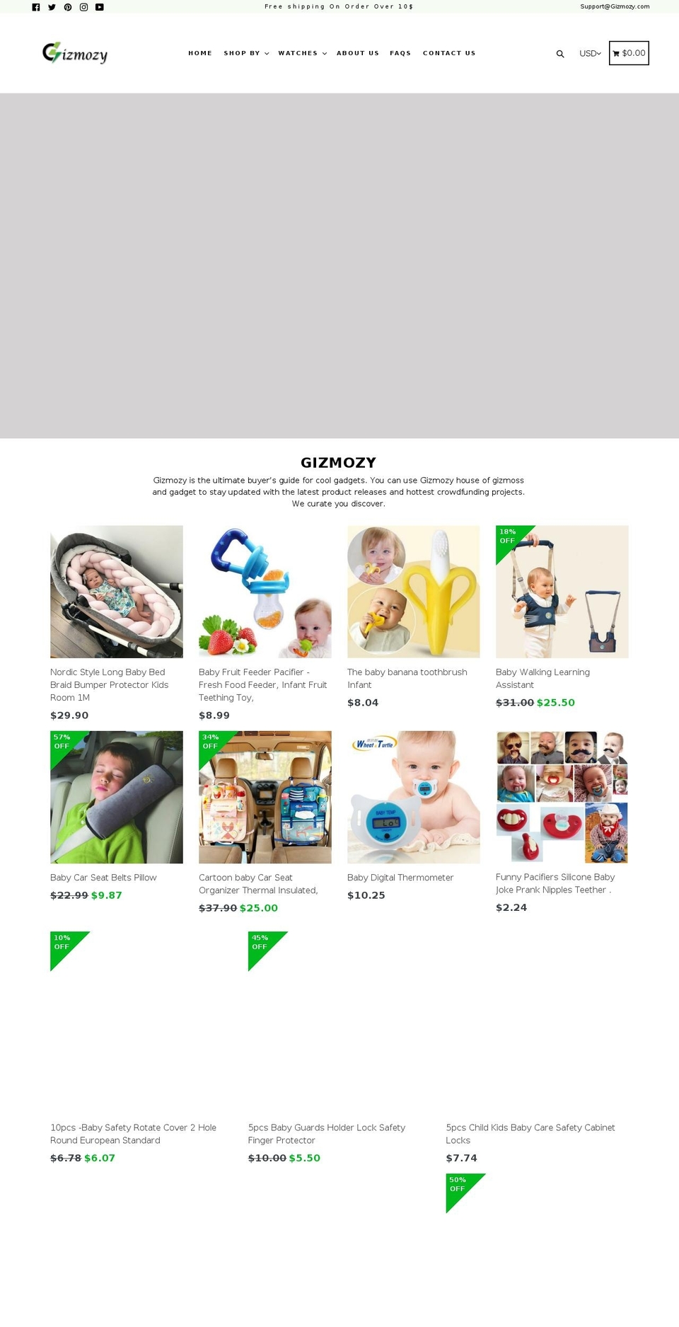gizmozy.com — Shopify storefront screenshot
