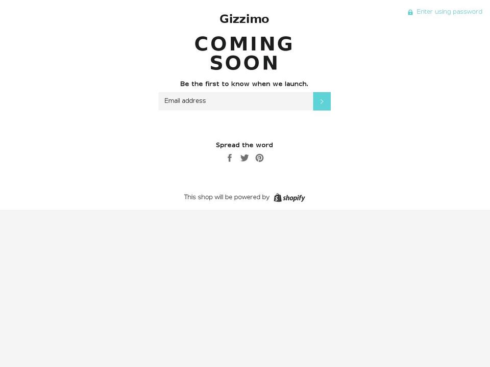 gizzimo.com — Shopify storefront screenshot