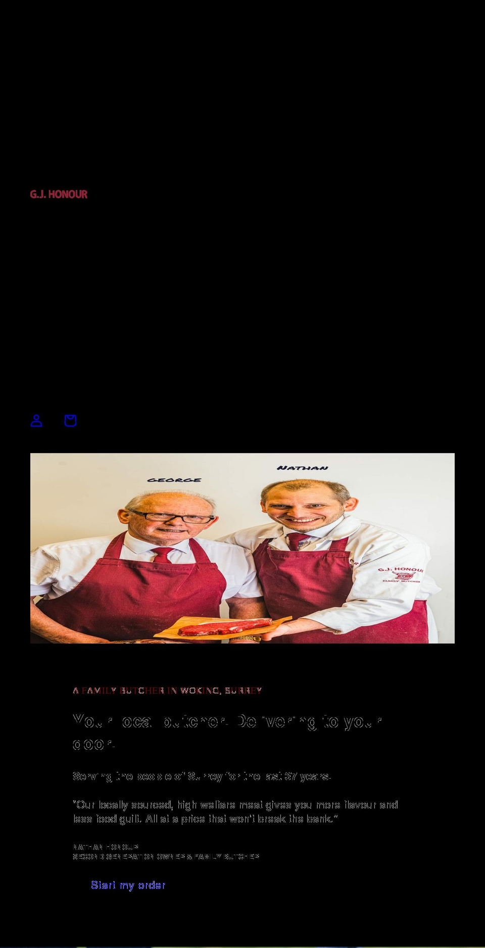 gjhonour.com shopify website screenshot