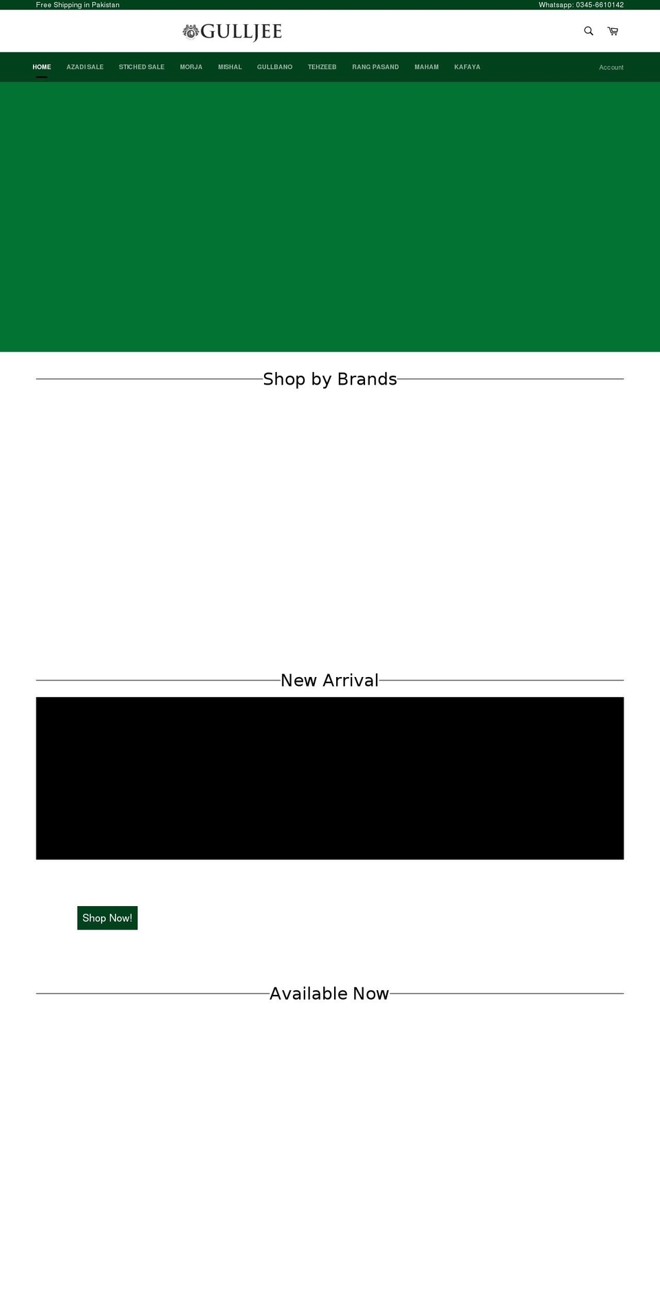 gjstores.com — Shopify storefront screenshot