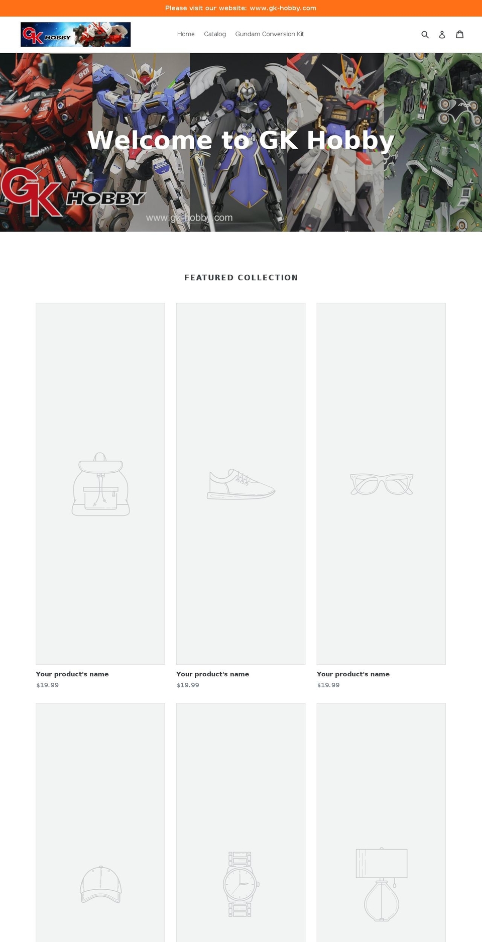 gk-hobby.net shopify website screenshot