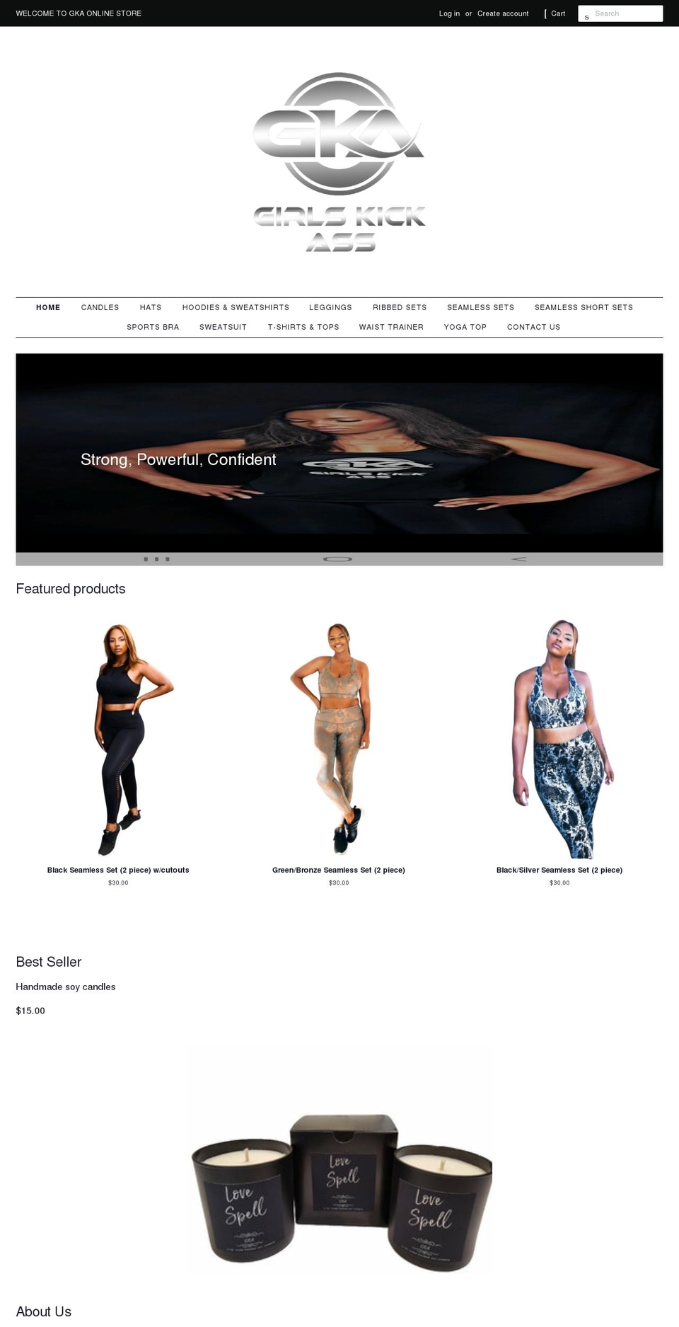 gkagirlskickass.com shopify website screenshot