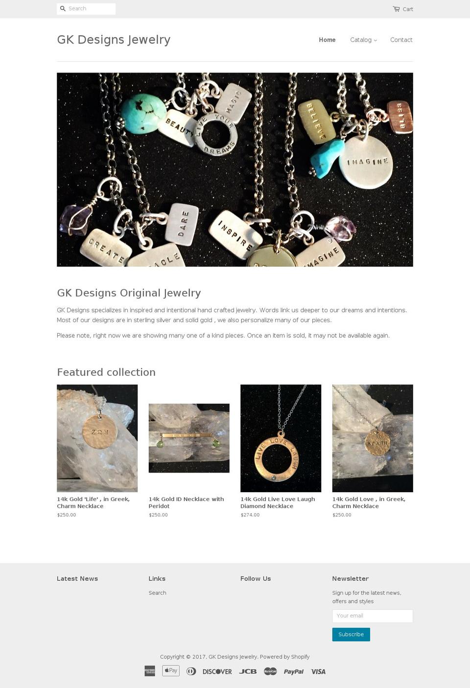 gkdesigns.com shopify website screenshot