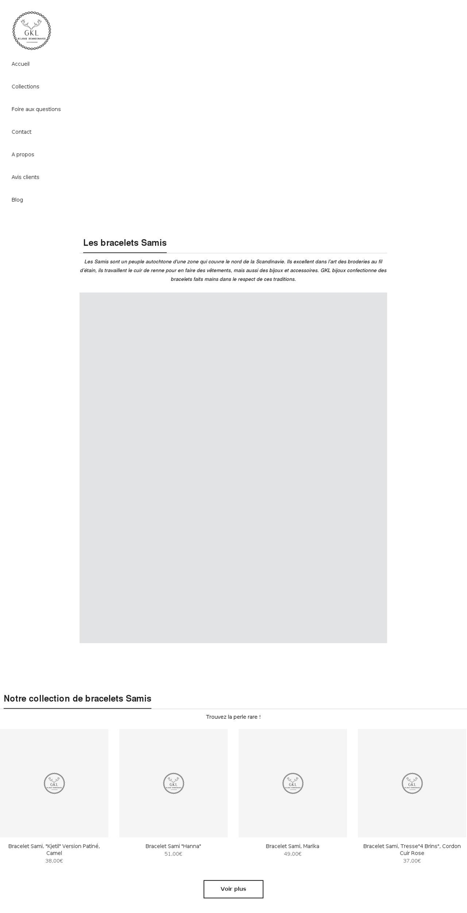 gklbijoux.com shopify website screenshot