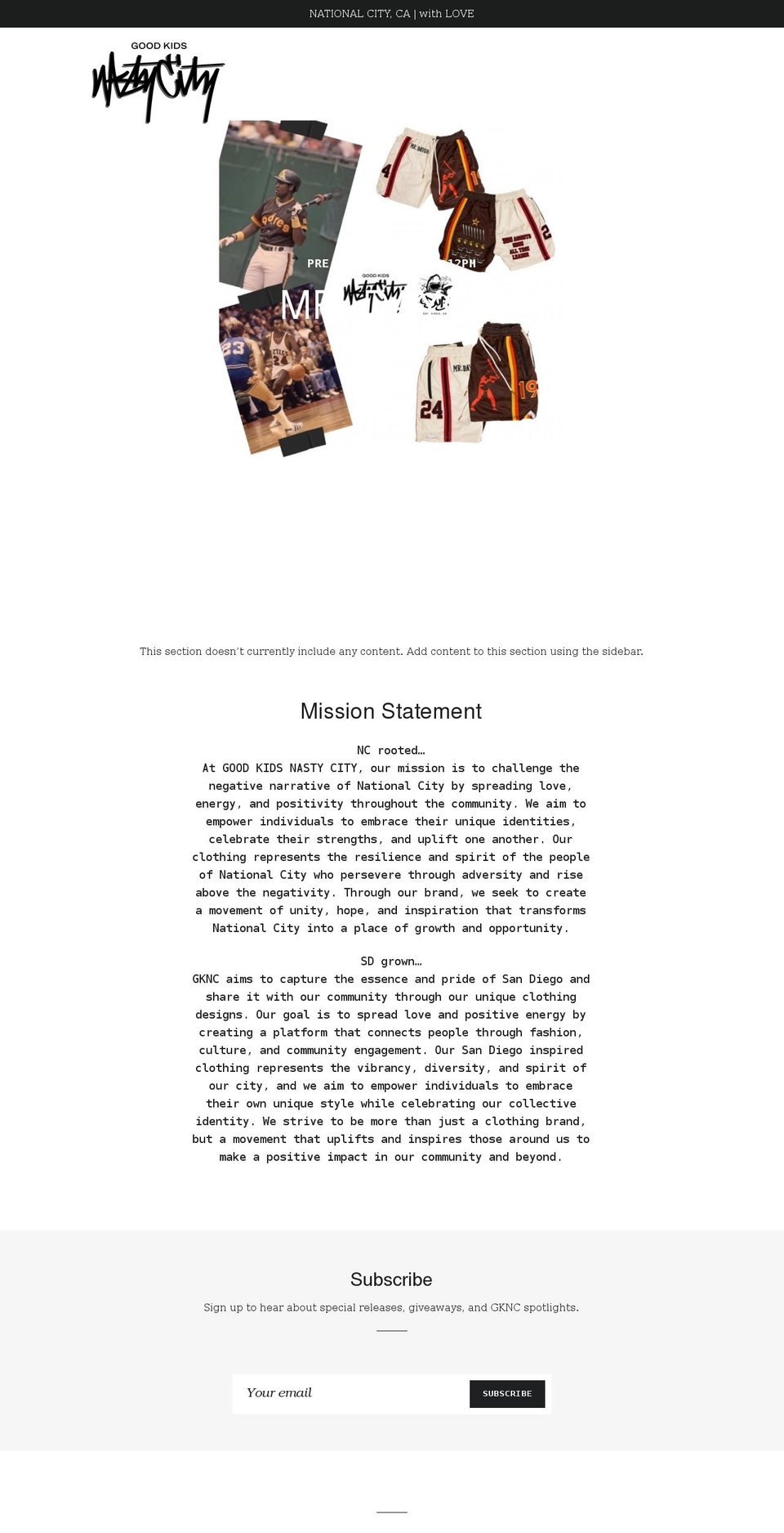 gkncofficial.com shopify website screenshot