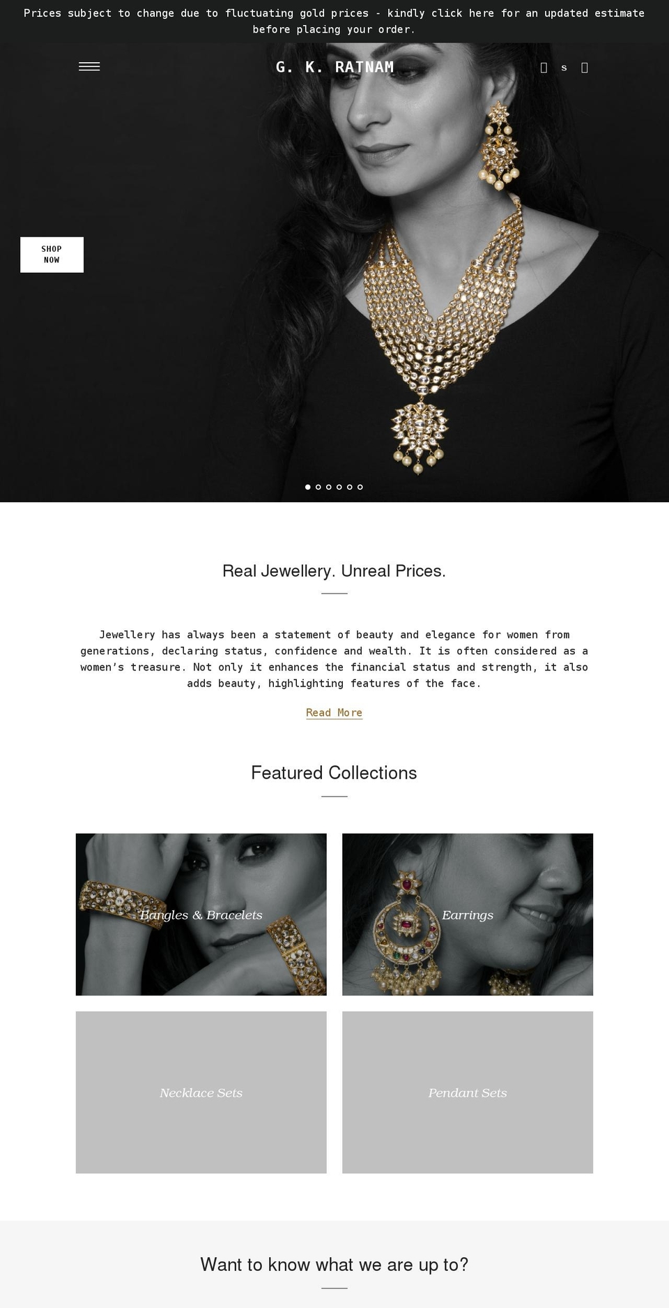 gkratnam.com — Shopify storefront screenshot