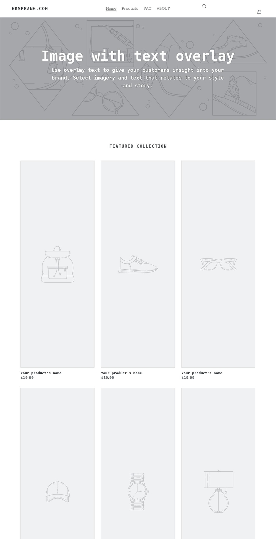 gksprang.com shopify website screenshot