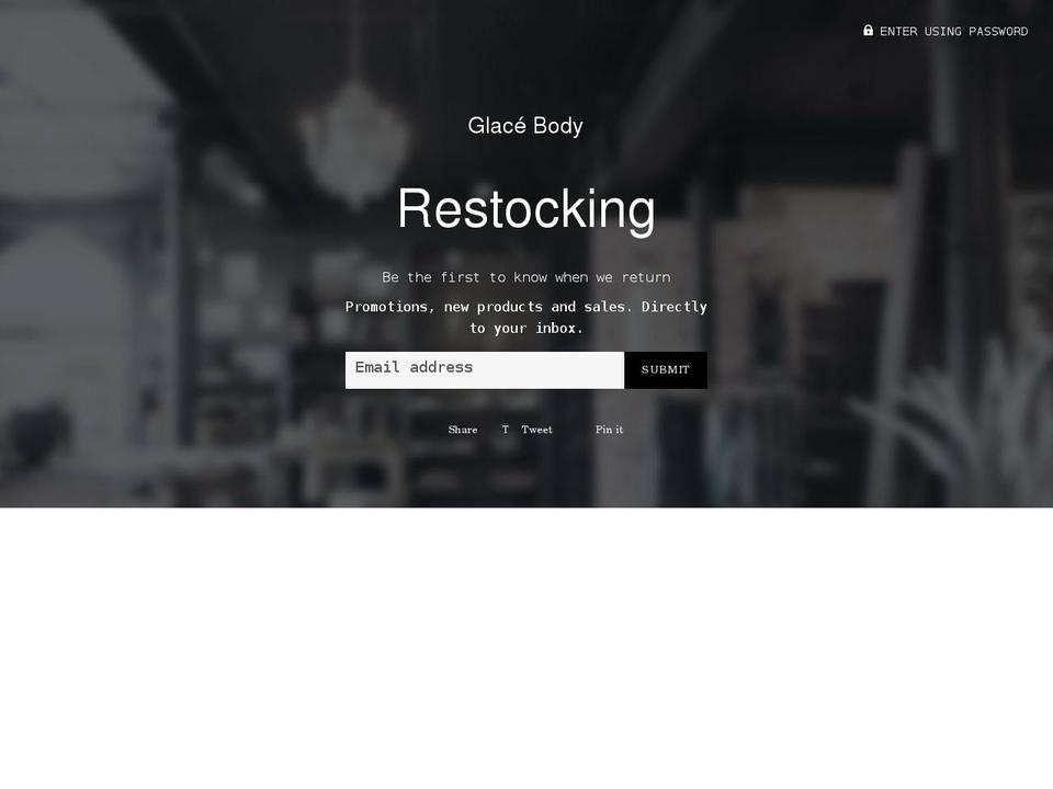 glacebody.com shopify website screenshot