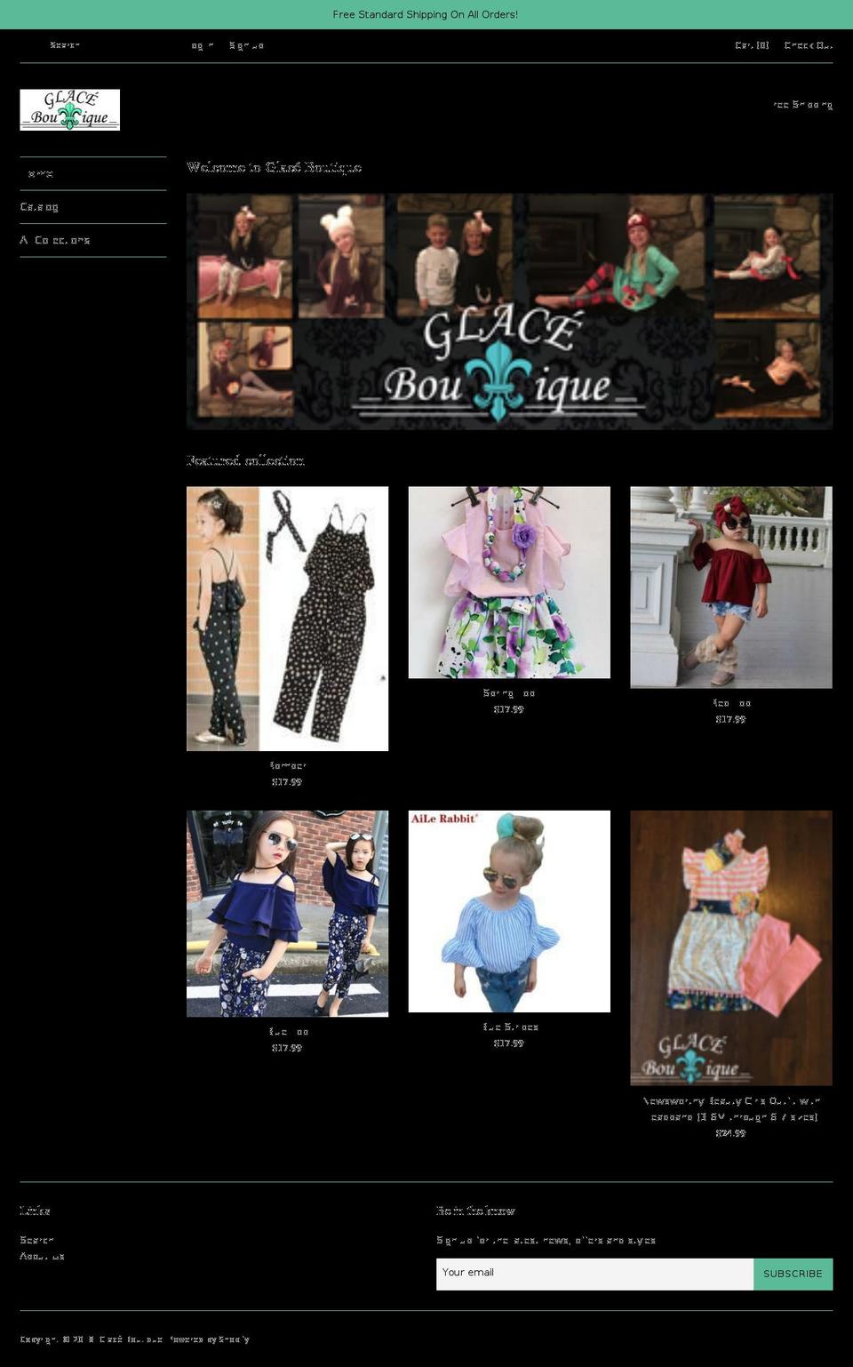 glaceboutique.com — Shopify storefront screenshot