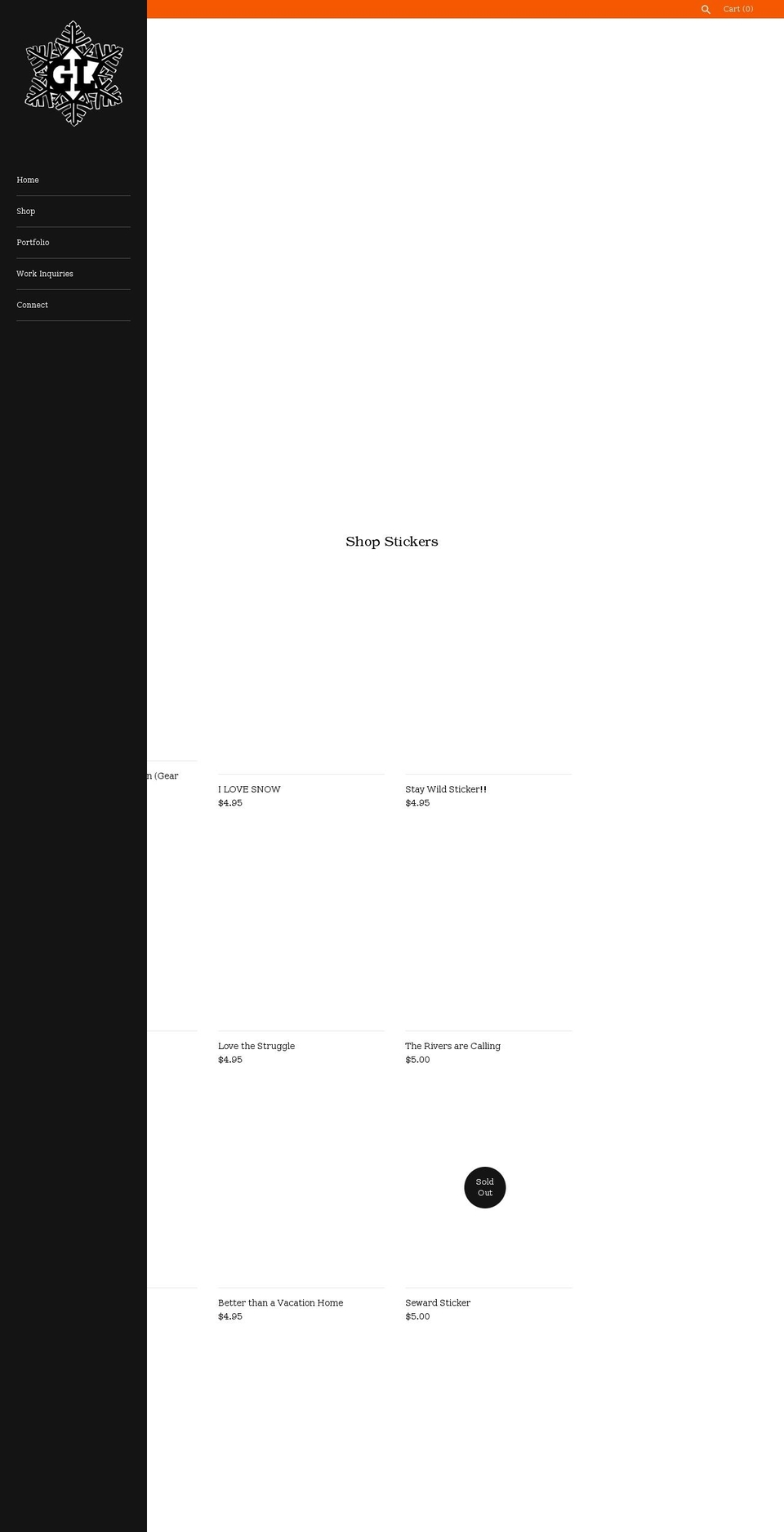 glacierlines.com shopify website screenshot