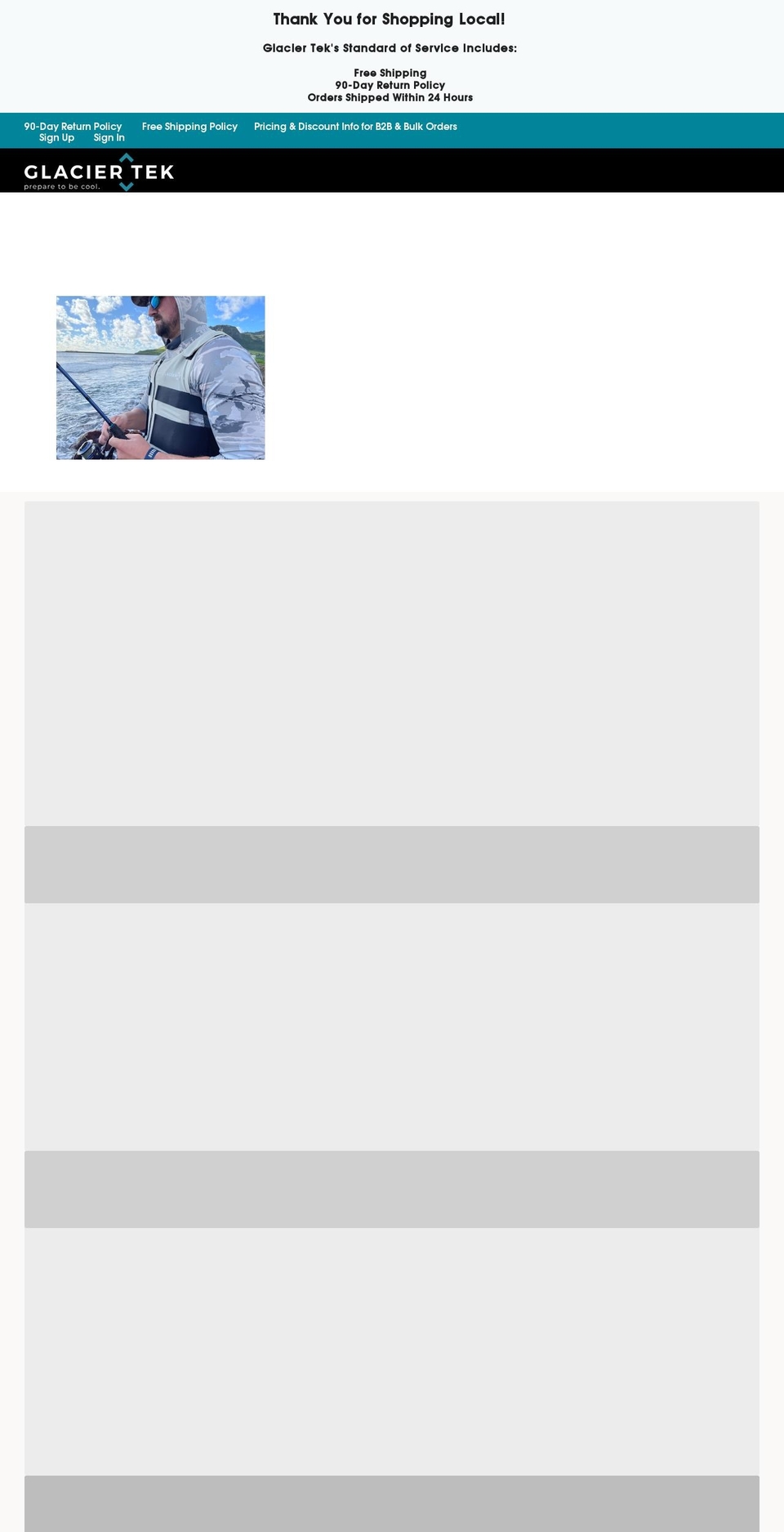 glaciertek.com shopify website screenshot