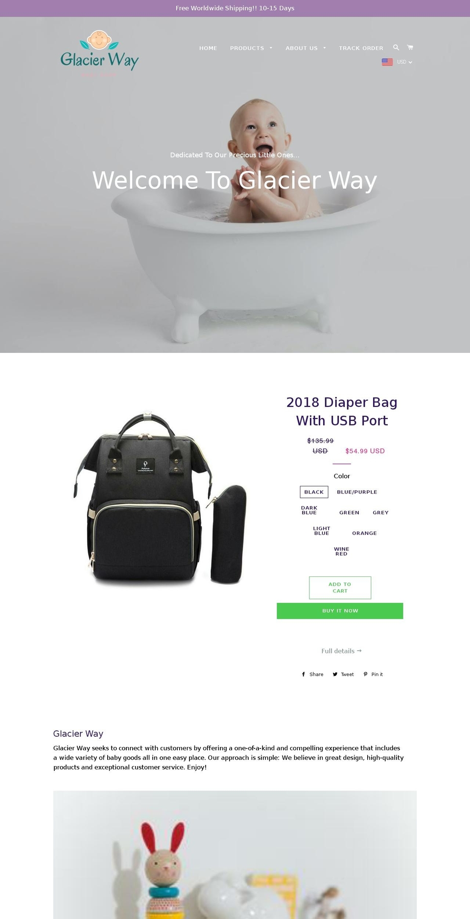 glacierway.com — Shopify storefront screenshot